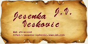 Jesenka Vesković vizit kartica